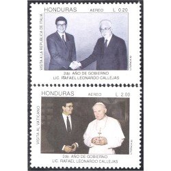 Honduras A- 774/75 1992 Rafel Leonardo Callejas Papa Juan Pablo IIMNH