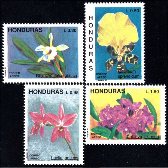 Honduras A- 755/58 1991 Flora Flores Flowers MNH Honduras A- 755/58 1991 Flora Flores Flowers MNH