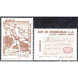 Honduras A- 725/26 1988 Exfilhon 88 Exposición Filatélica Nacional MNH Honduras A- 725/26 1988 Exfilhon 88 Exposición Filatélica Nacional MNH
