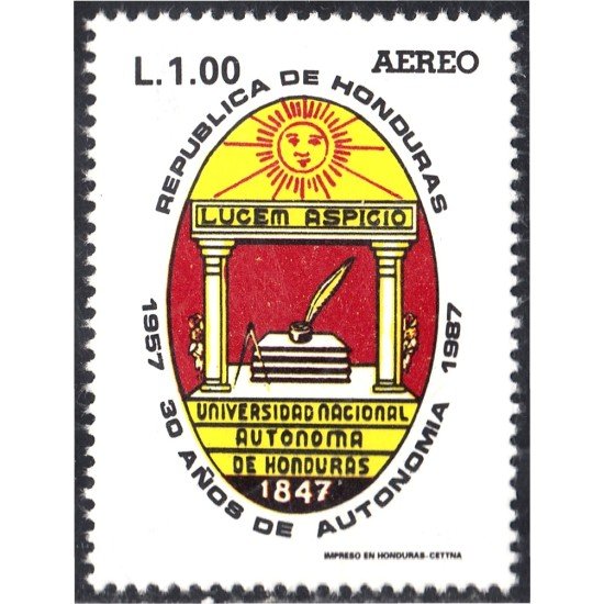 Honduras A- 716 1987 Universidad Nacional Autónoma de Honduras MNH Honduras A- 716 1987 Universidad Nacional Autónoma de Honduras MNH