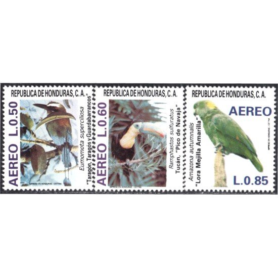 Honduras A- 713/15 1987 Fauna Pájaros Birds MNH Honduras A- 713/15 1987 Fauna Pájaros Birds MNH