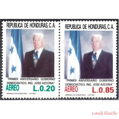 Honduras A- 708/09 1987 Presidente José Azcona MNH