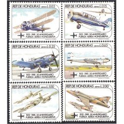 Honduras A- 665/70 1982 50 Aniversario de la Fuerza Aérea Hondureña MNH Honduras A- 665/70 1982 50 Aniversario de la Fuerza Aérea Hondureña MNH