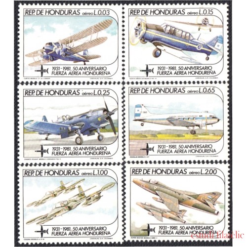 Honduras A- 665/70 1982 50 Aniversario de la Fuerza Aérea Hondureña MNH
