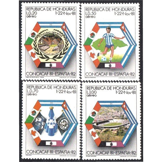 Honduras A- 661/64 1981 Concacaf 81 Emblema Copa Mundial de fútbol MNH Honduras A- 661/64 1981 Concacaf 81 Emblema Copa Mundial de fútbol MNH
