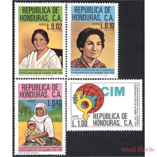 Honduras A- 653/56 1981 Cincuentenario fundación de la comisión Interamericana de mujeres MNH