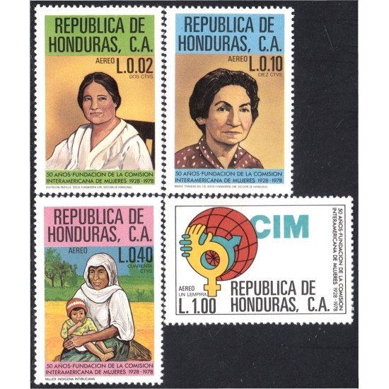 Honduras A- 653/56 1981 Cincuentenario fundación de la comisión Interamericana de mujeres MNH Honduras A- 653/56 1981 Cincuentenario fundación de la comisión Interamericana de mujeres MNH