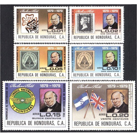 Honduras A- 647/52 1980 Sir Rowland Hill MNH Honduras A- 647/52 1980 Sir Rowland Hill MNH