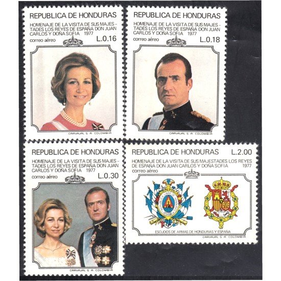 Honduras A- 573/76 1976 Reyes de España Don Juan Carlos y Doña Sofía MNH Honduras A- 573/76 1976 Reyes de España Don Juan Carlos y Doña Sofía MNH