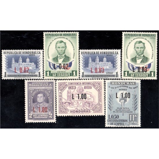 Honduras A- 505/11 1974 Abraham Lincoln MNH Honduras A- 505/11 1974 Abraham Lincoln MNH