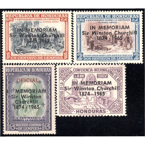 Honduras A- 350/53 1966 En memoria de Sir Winston Churchill MNH Honduras A- 350/53 1966 En memoria de Sir Winston Churchill MNH