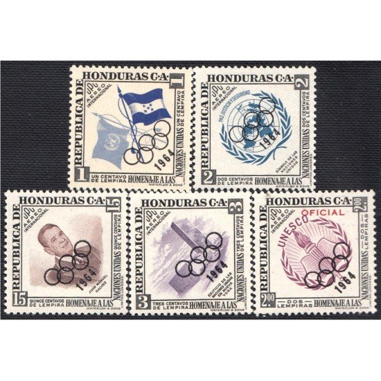 Honduras A- 307/11 1964 Juegos Olímpicos de Tokyo MNH Honduras A- 307/11 1964 Juegos Olímpicos de Tokyo MNH