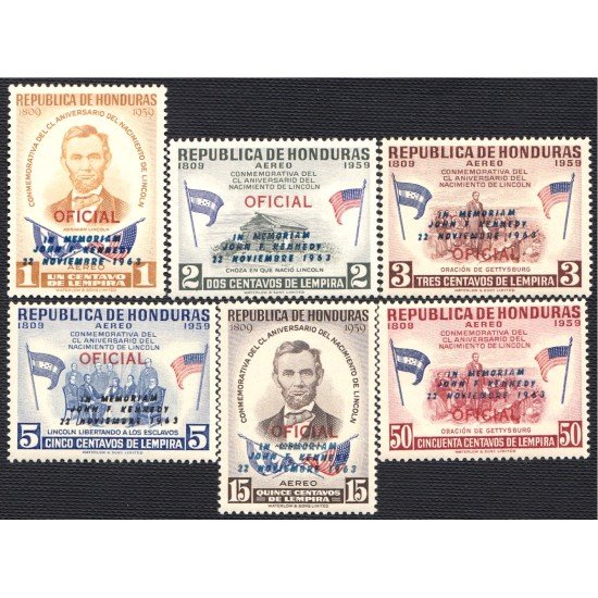 Honduras A- 296/01 1964 Abraham Lincoln MNH Honduras A- 296/01 1964 Abraham Lincoln MNH