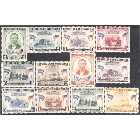 Honduras A- 266/77 1959 Abraham Lincoln MNH Honduras A- 266/77 1959 Abraham Lincoln MNH