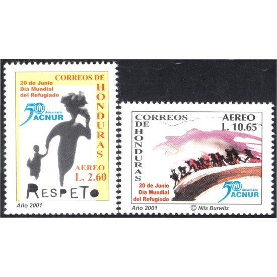 Honduras A- 1077/78 2001 20 de Junio día Mundial del Refugiado MNH Honduras A- 1077/78 2001 20 de Junio día Mundial del Refugiado MNH