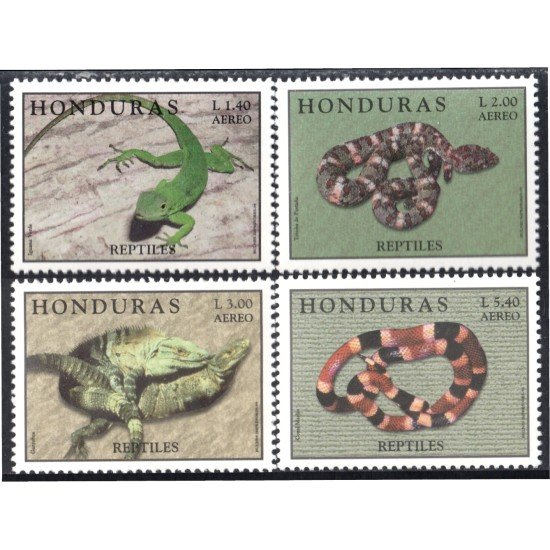 Honduras A- 961/64 1998 Reptiles Serpientes Iguana Lagartija MNH Honduras A- 961/64 1998 Reptiles Serpientes Iguana Lagartija MNH
