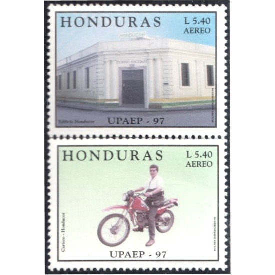 Honduras A- 959/60 1998 Upaep 97 Cartero Edificio Correo Postal MNH Honduras A- 959/60 1998 Upaep 97 Cartero Edificio Correo Postal MNH