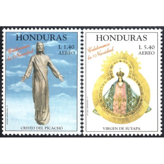 Honduras A- 901/02 1997 Cristo del Picacho Virgen de Suyapa MNH Honduras A- 901/02 1997 Cristo del Picacho Virgen de Suyapa MNH
