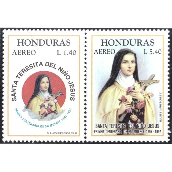 Honduras A- 894/95 1997 Santa Teresita del Niño Jesús MNH Honduras A- 894/95 1997 Santa Teresita del Niño Jesús MNH