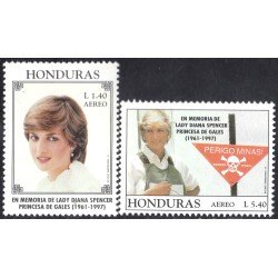 Honduras A- 887/88 1997 Lady Diana Spencer princesa de Gales MNH