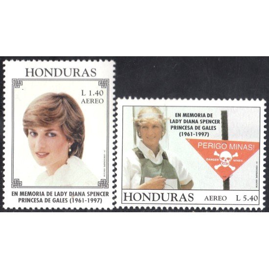 Honduras A- 887/88 1997 Lady Diana Spencer princesa de Gales MNH Honduras A- 887/88 1997 Lady Diana Spencer princesa de Gales MNH