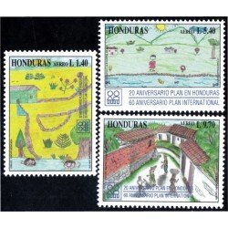 Honduras A- 877/79 1997 Dibujos infantiles MNH