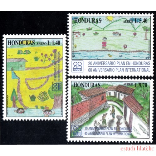 Honduras A- 877/79 1997 Dibujos infantiles MNH