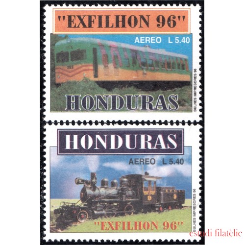 Honduras A- 866/67 1996 Exfilna 96 Trenes trains Locomotoras MNH
