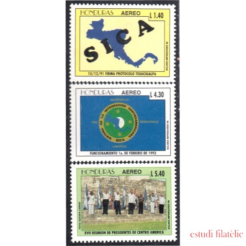 Honduras A- 860/62 1996 VII Reunión de presidentes de Centroamérica MNH