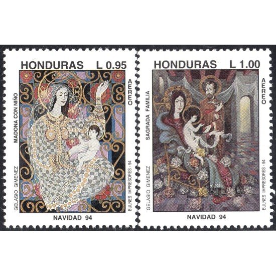 Honduras A- 855/56 1994 Navidad Christmas MNH Honduras A- 855/56 1994 Navidad Christmas MNH