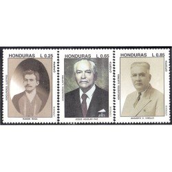 Honduras A- 843/45 1993 Ramón Rosa Jesús Aguilar Paz Augusto C. Coello MNH