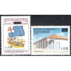 Honduras A- 840/41 1993 José Cecilio del Valle Homenaje a Estados Unidos MNH