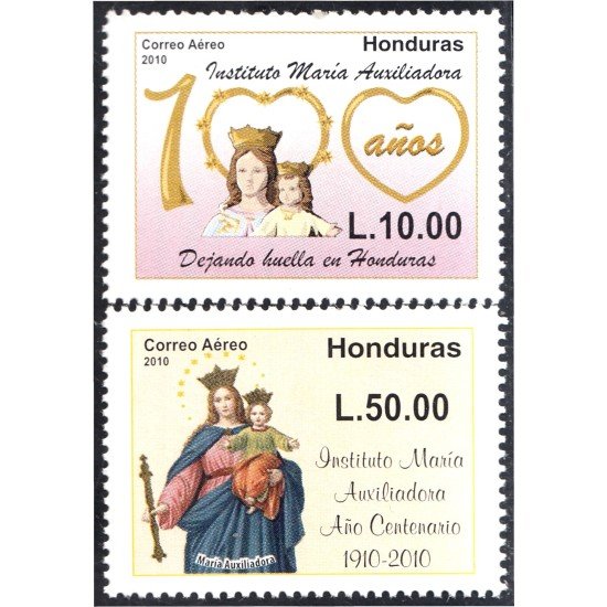 Honduras A- 1349/50 2010 10 Años María Auxiliadora MNH Honduras A- 1349/50 2010 10 Años María Auxiliadora MNH