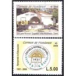 Honduras A- 1338/39 2009 Escuela Normal España Villa Ahumada Danli MNH