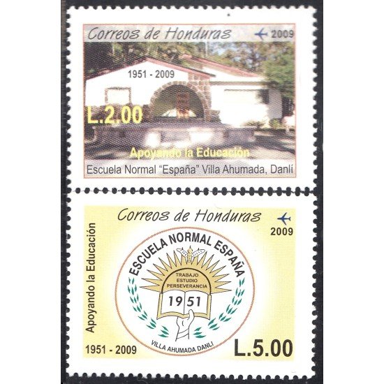 Honduras A- 1338/39 2009 Escuela Normal España Villa Ahumada Danli MNH Honduras A- 1338/39 2009 Escuela Normal España Villa Ahumada Danli MNH
