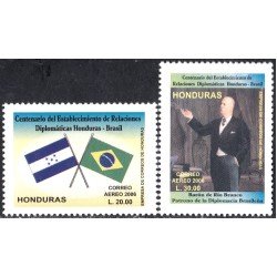 Honduras A- 1286/87 2006 Centenario de las Relaciones Diplomáticas Honduras - Brasil MNH Honduras A- 1286/87 2006 Centenario de las Relaciones Diplomáticas Honduras - Brasil MNH