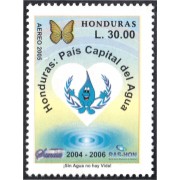 Honduras A- 1271 2005 Honduras País Capital del agua Mariposa MNH