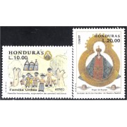 Honduras A- 1197/98 2005 Virgen de Suyapa Dibujo infantil MNH