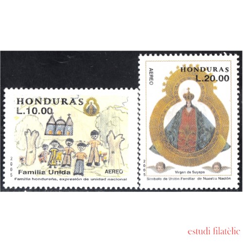 Honduras A- 1197/98 2005 Virgen de Suyapa Dibujo infantil MNH