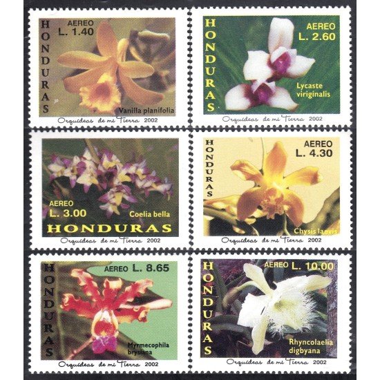 Honduras A- 1121/26 2002 Orquídeas Flores Flowers MNH Honduras A- 1121/26 2002 Orquídeas Flores Flowers MNH