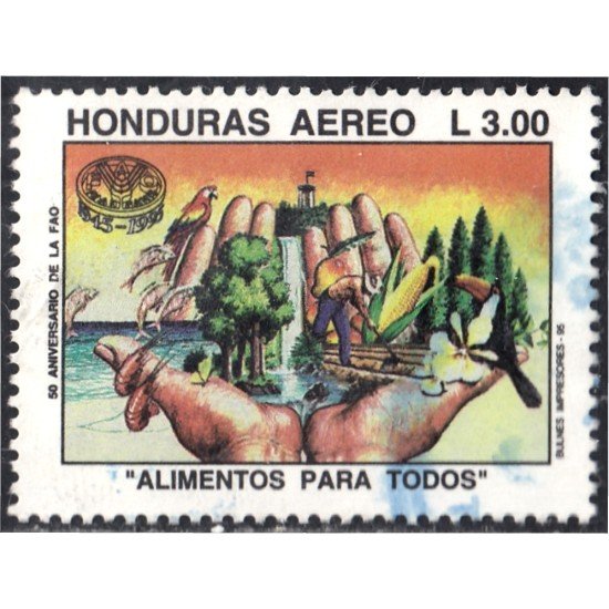 Honduras A- 859AH 1995 50 Aniversario de la FAO Alimentos para todos usados Honduras A- 859AH 1995 50 Aniversario de la FAO Alimentos para todos usados