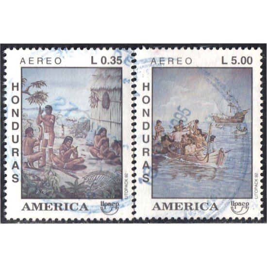Honduras A- 799JK 1992 América Upaep Indígenas  usados