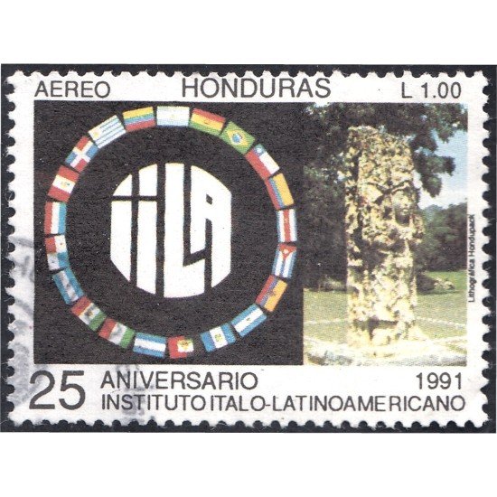 Honduras A- 760 1991 25 Aniversario Instituto Italo - Latinoamericano usados Honduras A- 760 1991 25 Aniversario Instituto Italo - Latinoamericano usados