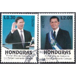 Honduras A- 750/51 1991 Rafel Leonardo Callejas usados Honduras A- 750/51 1991 Rafel Leonardo Callejas usados