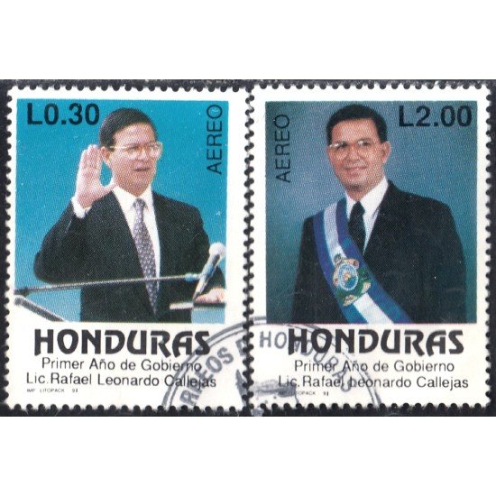 Honduras A- 750/51 1991 Rafel Leonardo Callejas usados Honduras A- 750/51 1991 Rafel Leonardo Callejas usados
