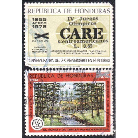 Honduras A- 738/39 1989 Protección de los bosques usados Honduras A- 738/39 1989 Protección de los bosques usados