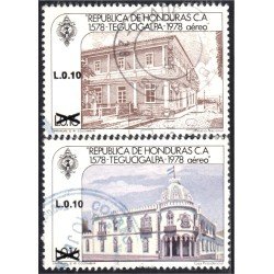 Honduras A- 734/35 1989 Villa de Tegucigalpa usados Honduras A- 734/35 1989 Villa de Tegucigalpa usados