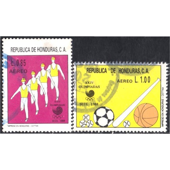 Honduras A- 727/28 1988 XXIV Olimpiadas Seúl usados Honduras A- 727/28 1988 XXIV Olimpiadas Seúl usados