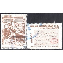 Honduras A- 725/26 1988 Exfilhon 88 Exposición Filatélica Nacional usados Honduras A- 725/26 1988 Exfilhon 88 Exposición Filatélica Nacional usados