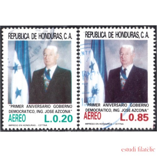 Honduras A- 708/09 1987 Presidente José Azcona usados